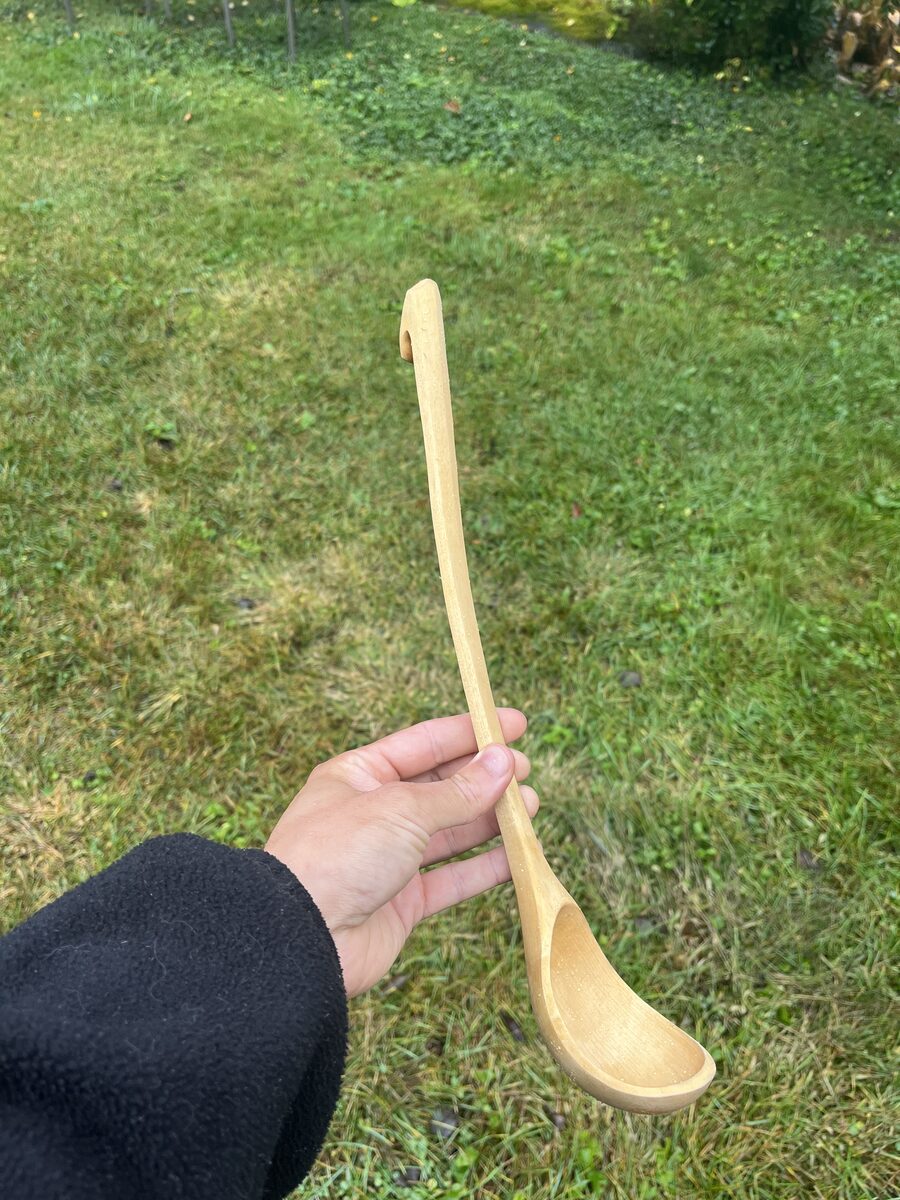 Carved ladle